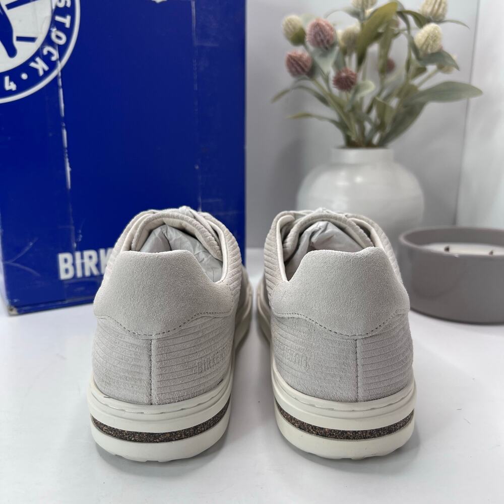 Birkenstock Bend Low Suede Embossed Corduroy Sneaker Antique White Women 6 EU37 - Picture 2 of 10